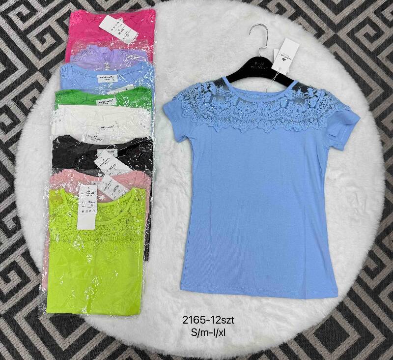 Bluzka damska ( Turecki produkt) Roz S/M-L/XL , Mix Kolor .Paczka 12 szt